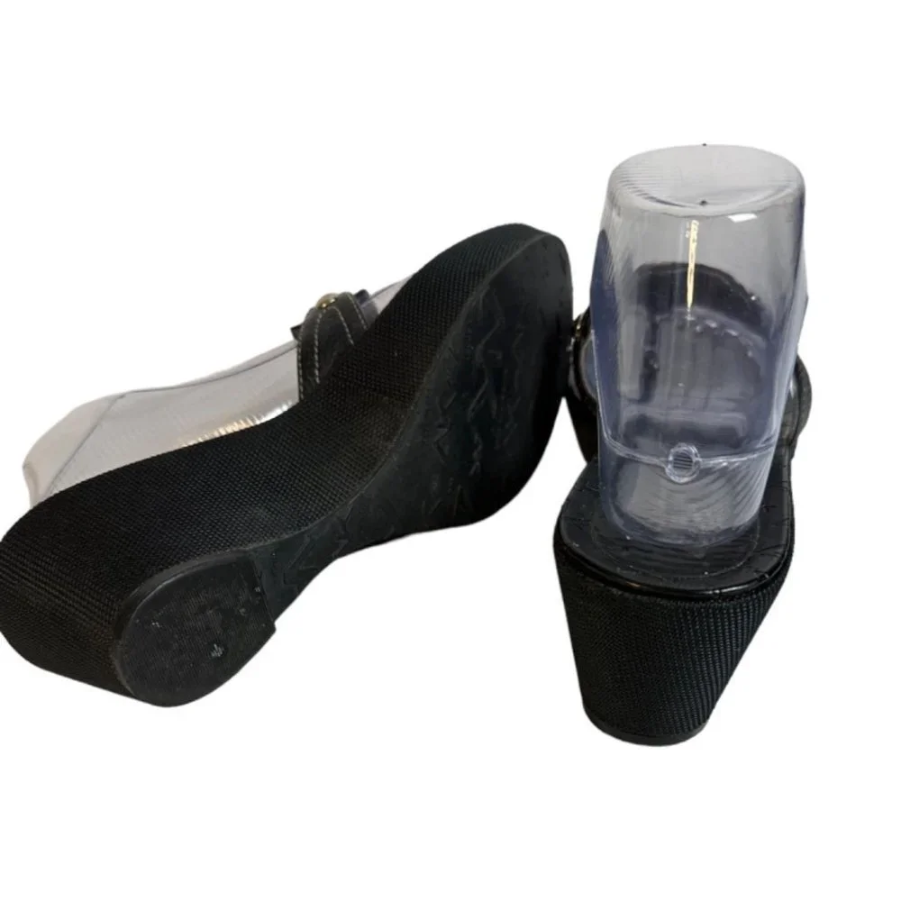 Anne Klein Sports Womens Thong Open Toe Sandals Black Size 7.5 Eur 38 Sku 2506